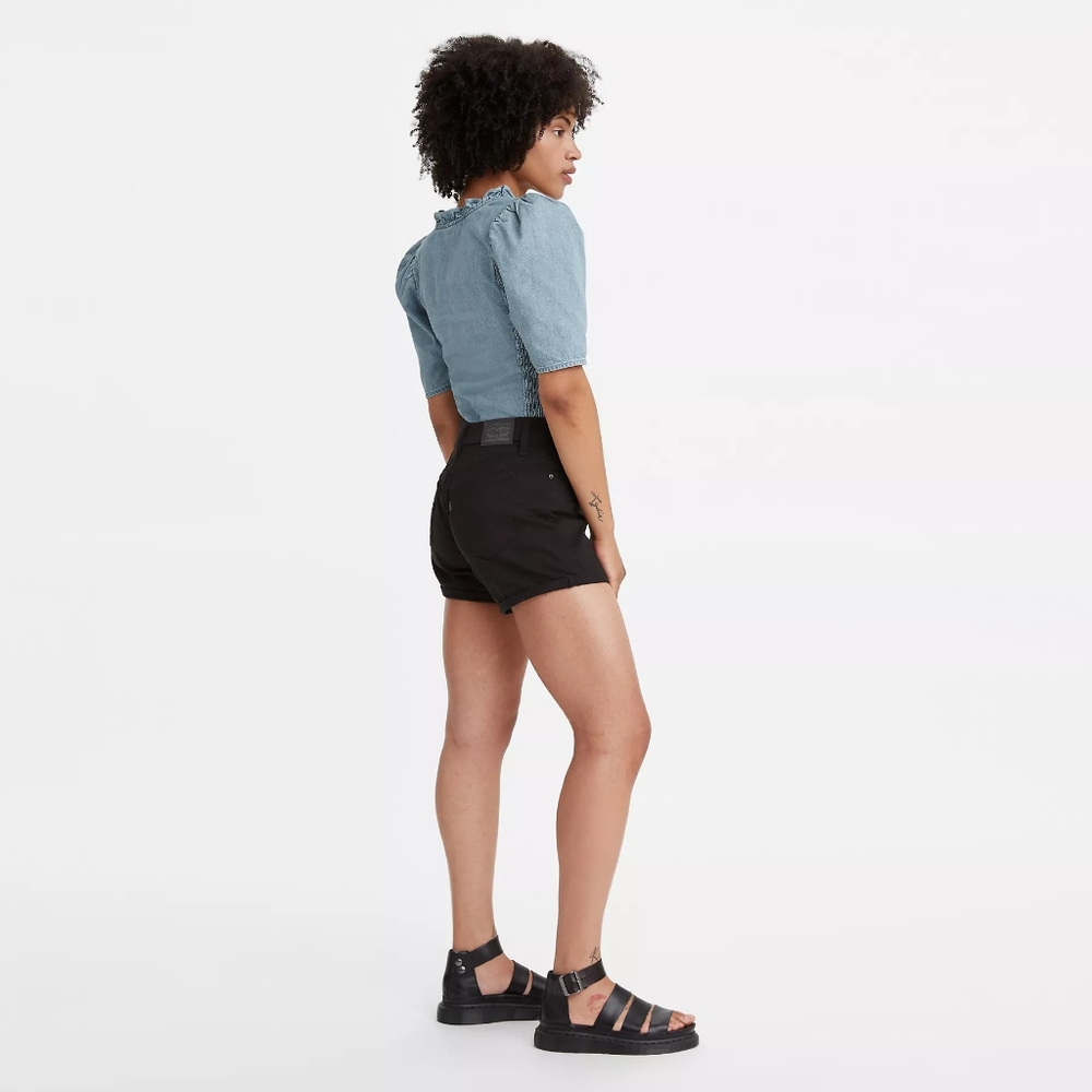 Levi’s Red Tab Mid-Length Denim Shorts Black Women’s Size 14 5” Inseam - Picture 3 of 7